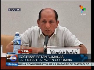 Víctimas del conflicto colombiano ratifican su compromiso con la paz