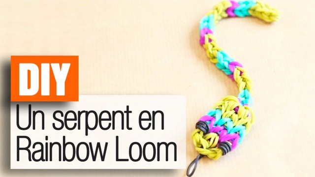 Faire un serpent en élastiques Rainbow Loom - Tuto DIY