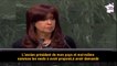 Mme Christina Fernandez Kirchner, présidente de l’Argentine à l’ONU le 24-09-2014 censurée par les me(r)dias.