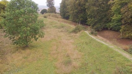 Danebury Ring Iron Age hill fort and nature reserve, Hampshire, England.