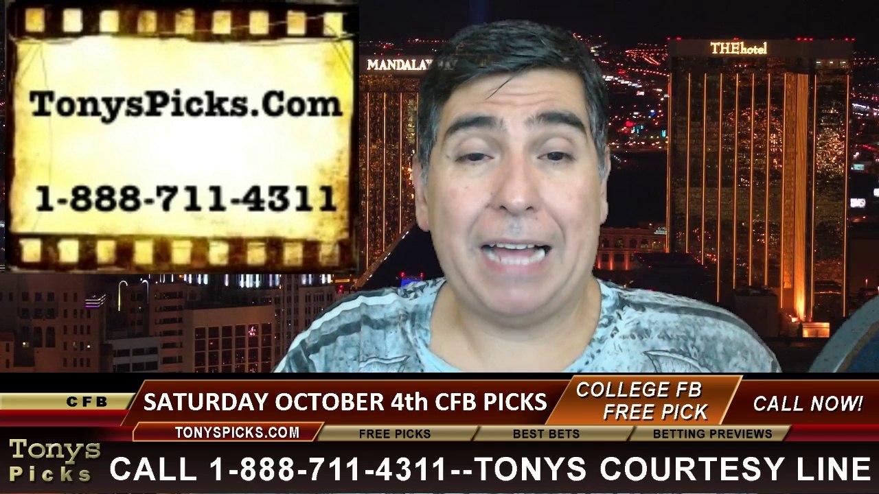 College Football Saturday Free Picks Betting Point Spread Odds Predictions 10-4-2014
