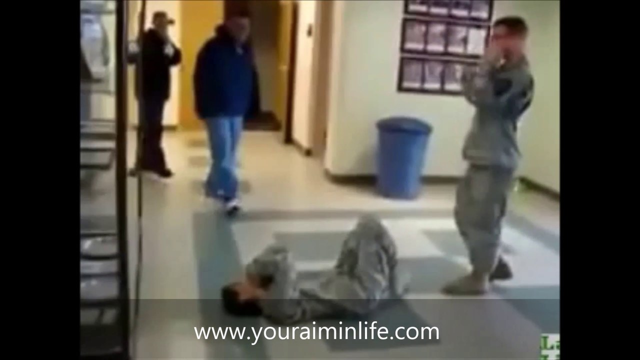 Army Chick Kung Fu Kick epic fail