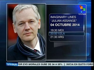 Julian Assange habla hoy en exclusiva en "Imaginary Lines"