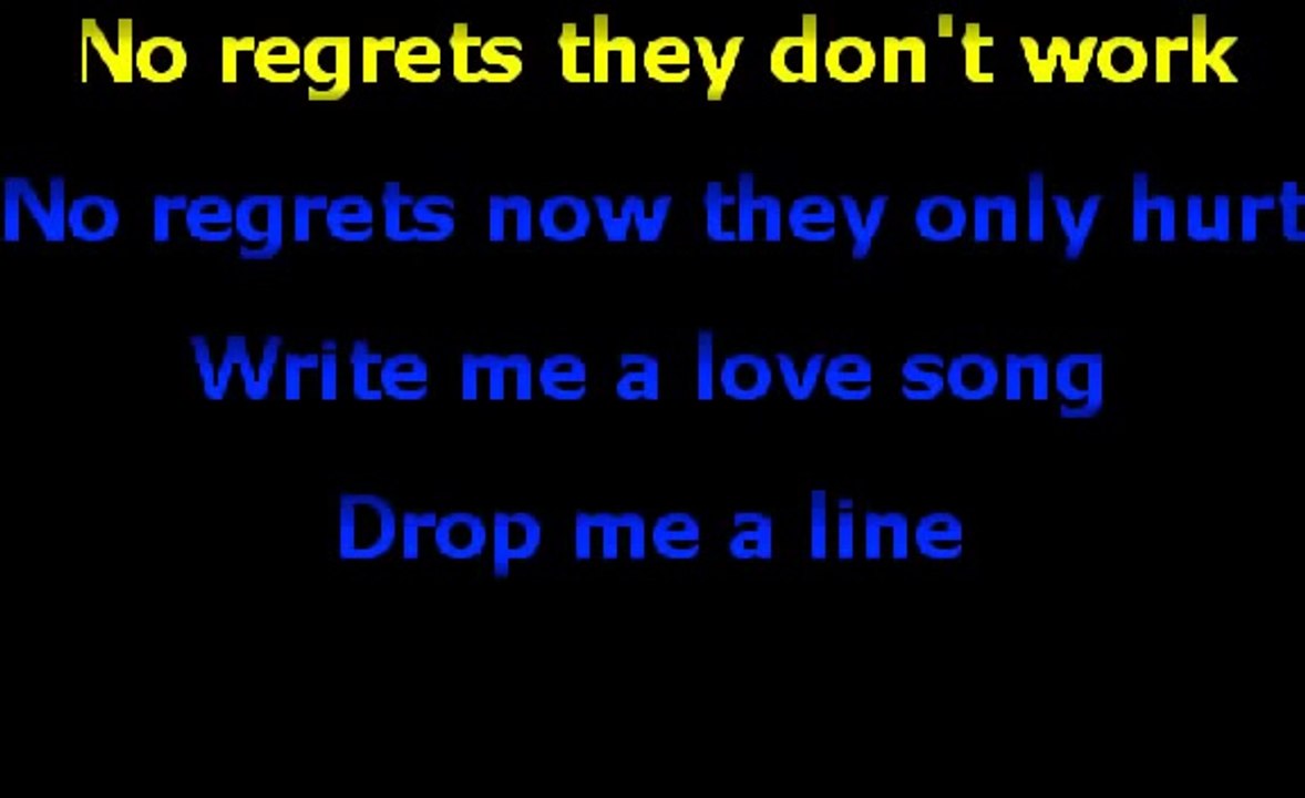 no regrets Robbie williams