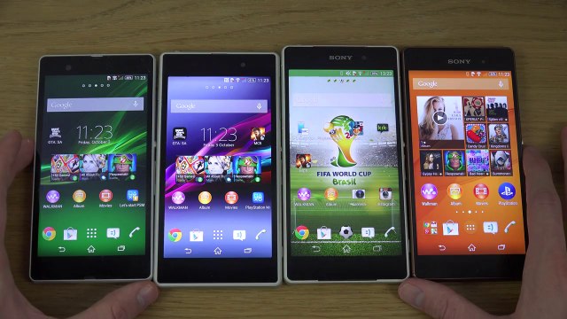 Sony Xperia Z3 vs. Sony Xperia Z2 vs. Sony Xperia Z1 vs. Sony Xperia Z - Which Is Faster (4K)