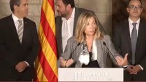 Els polítics compromesos amb el 9-N responen les preguntes dels periodistes