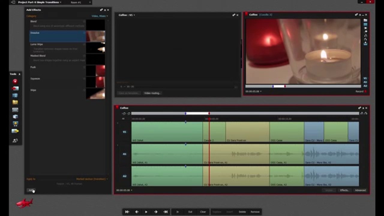 Tutorial Lightworks -Simple Transitions part 8