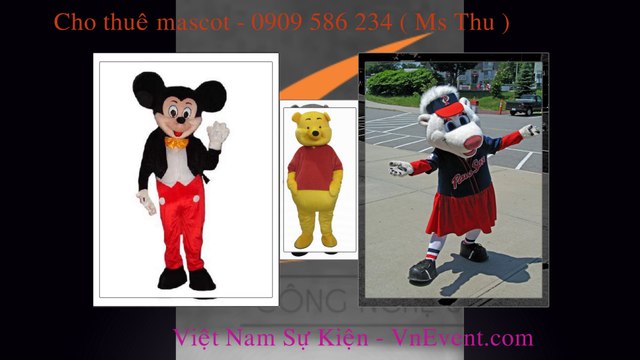Cho thuê mascot - thú rối - thú bông