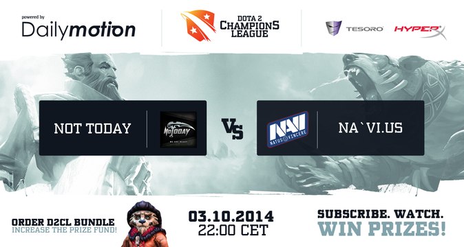 Na'Vi US vs NoT Game 2 - Dota 2 Champions League @TobiWanDOTA & Clairvoyance