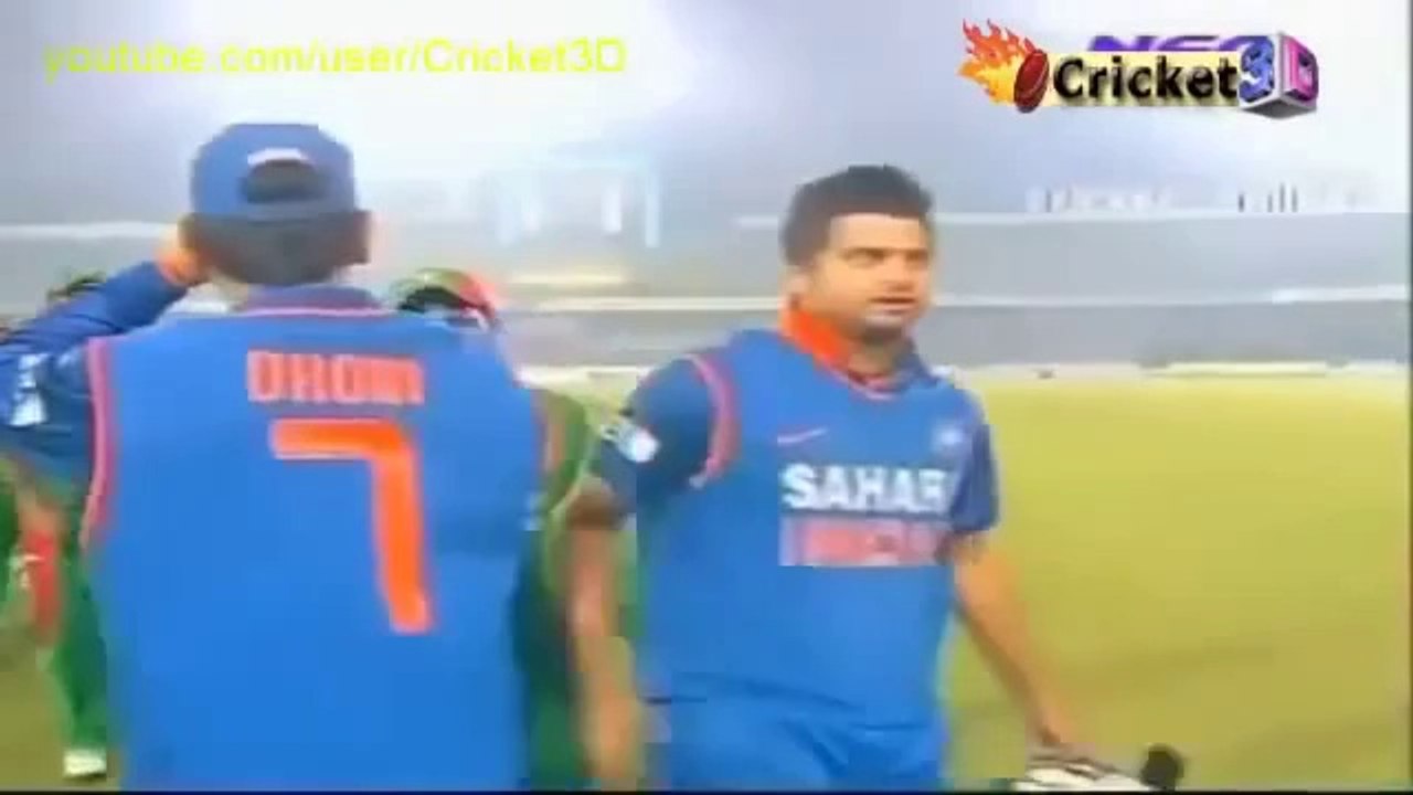 Funny  Dhoni imitating Kohli  Tiwary and Pathan