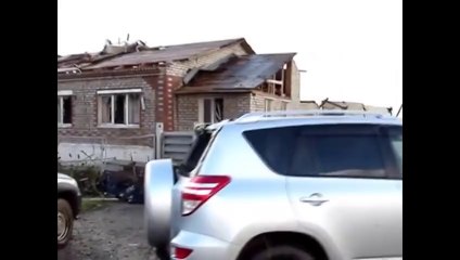 Tornado Hits As Man Pulls his Car Out of Garage