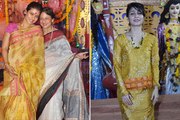 Bong connection: Kajol, Tanisha and Tanuja attend Durga Puja