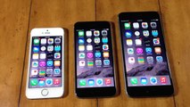 iPhone 6 Plus vs iPhone 6 vs iPhone 5s Speed Test