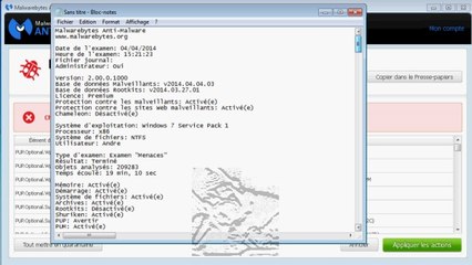 Analyse avec Malwarebytes