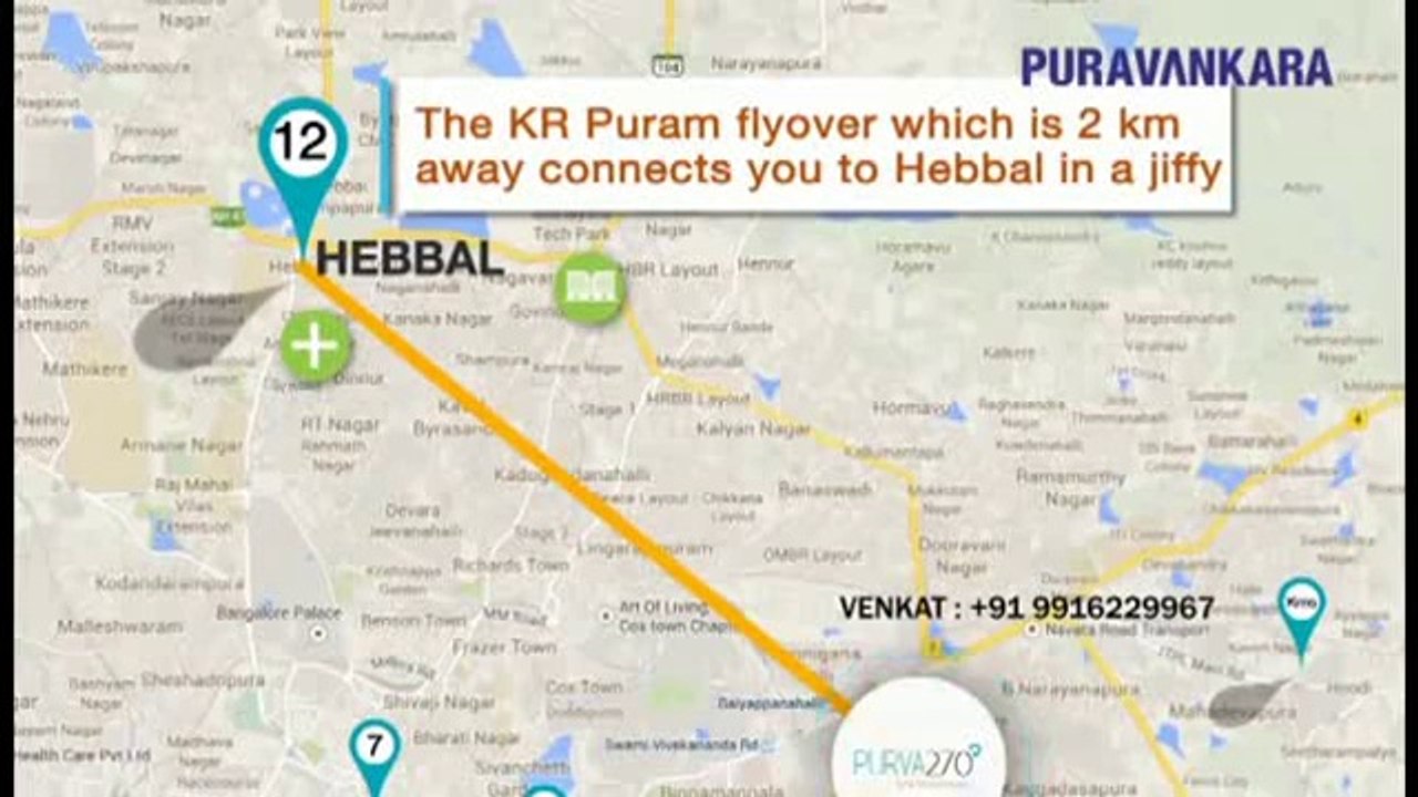 PURVA 270 Degree 2BHK & 3BHK Luxury Flats for sale in CV Raman Nagar WITH NO EMI UNTIL POSSESSION