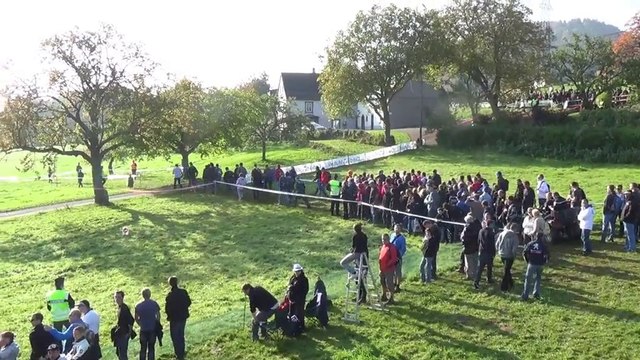 Le public traverse la route du rallye de France Alsace 2014