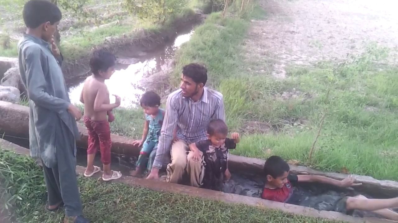 bathing at tubewel