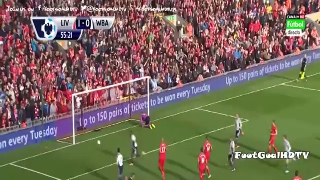 All Goals & Highlights Liverpool vs West Bromwich Albion 2-1 ~ 04-10-2014 [EPL].