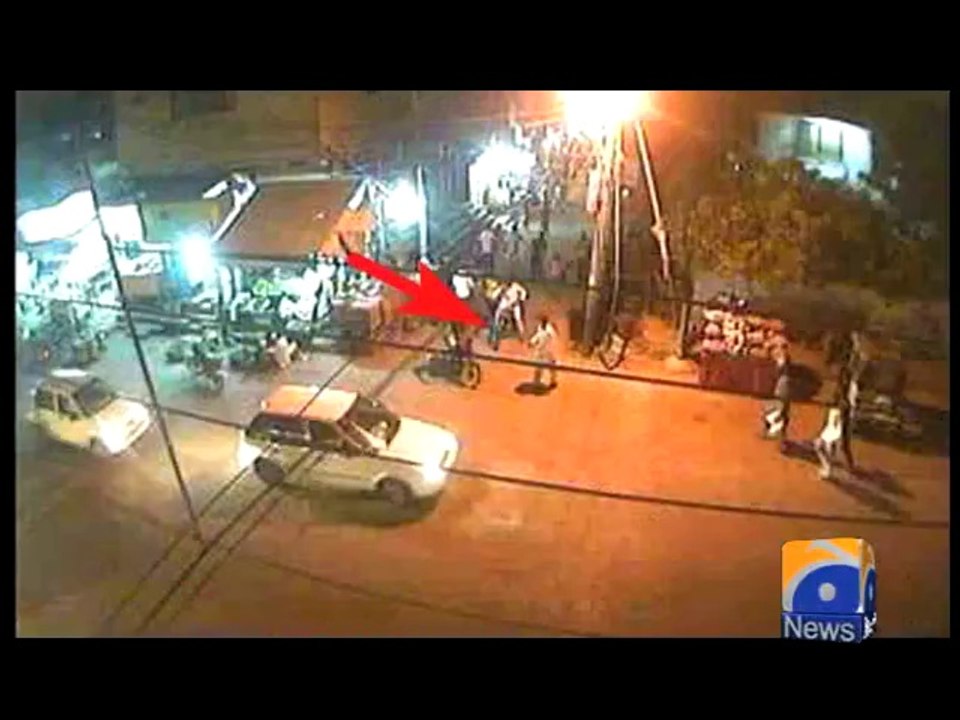 CCTV footage captures moments preceding SSP Farooq Awan attack-Geo Reports-04 Oct 2014