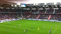 Les supporters caennais déçus après la défaite contre Marseille