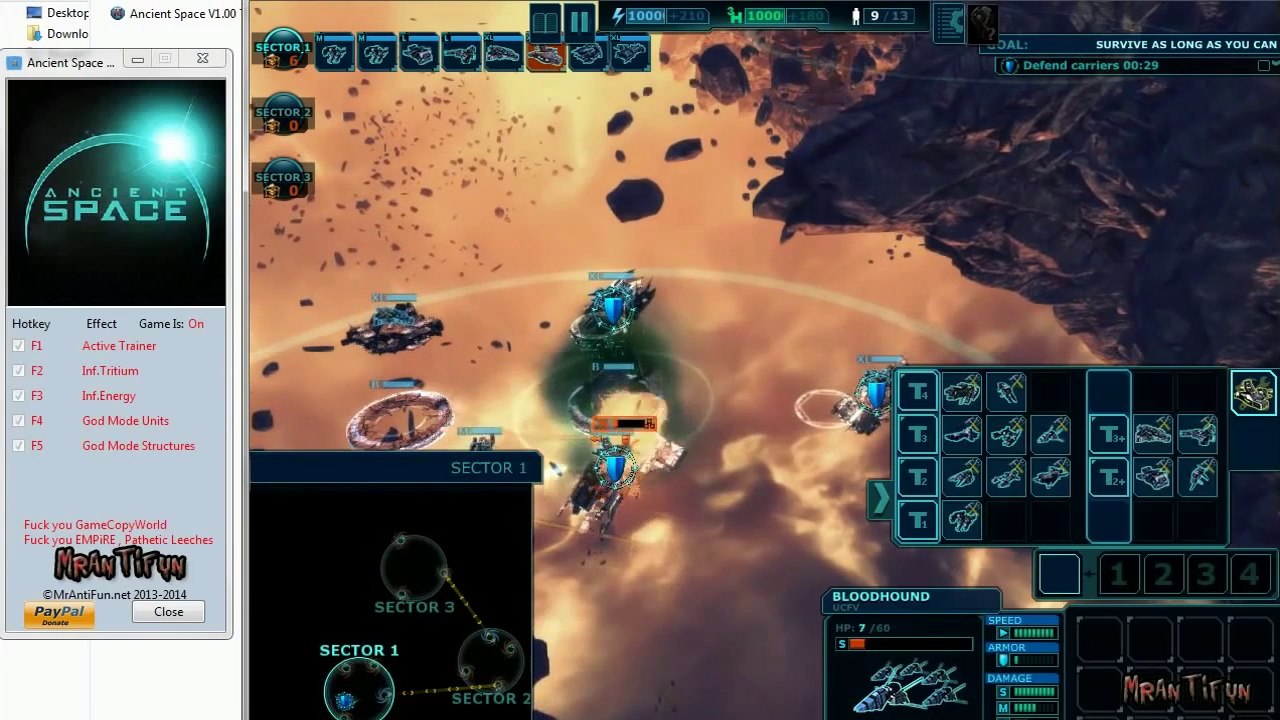 Code Triche Pour Ancient Space PC France