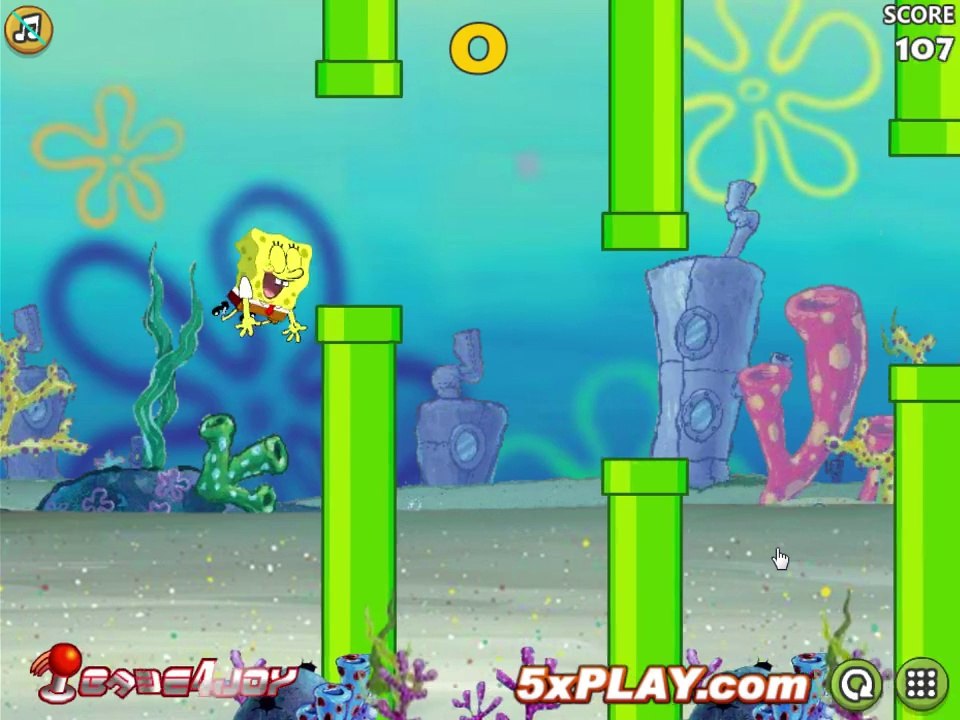SpongeBob SquarePants Flappy Spongebob Let's Play / PlayThrough / WalkThrough Part
