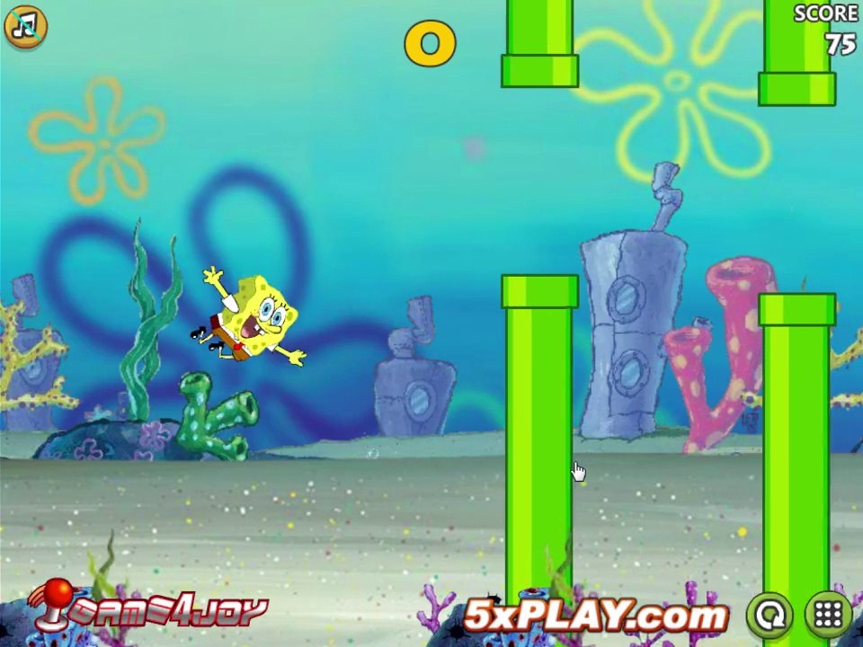 SpongeBob SquarePants Flappy Spongebob Let's Play / PlayThrough / WalkThrough Part