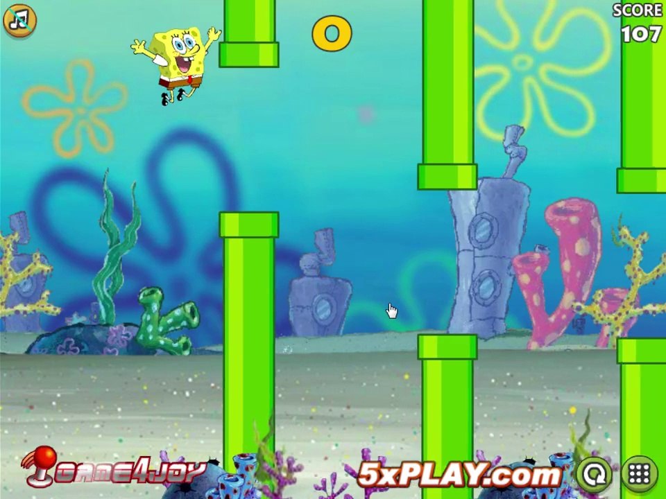 SpongeBob SquarePants Flappy Spongebob Let's Play / PlayThrough / WalkThrough Part