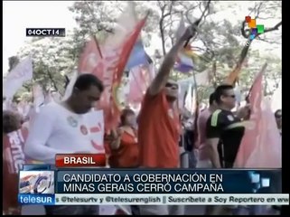 Dilma, en cierre de campaña del candidato a gobernador de Minas Gerais