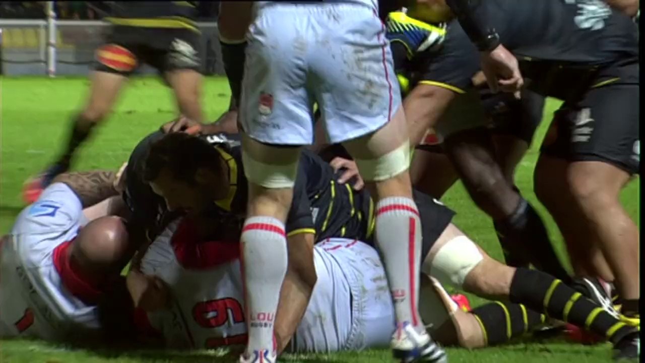 TOP14 - La Rochelle-Lyon: Essai Romain Sazy (LAR) - J8 - Saison 2014/2015