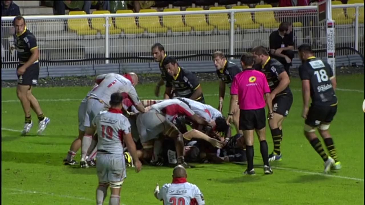 TOP14 - La Rochelle-Lyon: Essai George Smith (LYO) - J8 - Saison 2014/2015