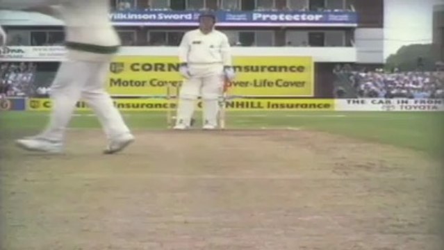 shane warne bold out the batsman on first bowel.