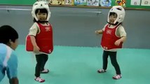 fight between two little kids.interesting.