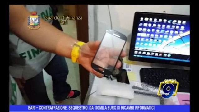 BARI | Contraffazione, sequestro da 100mila euro di ricambi informatici