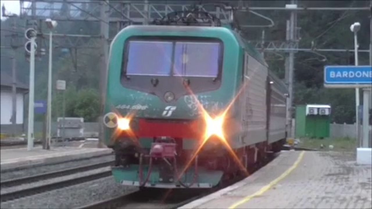E464 : Arrivée à la gare de Bardonnecchia sur la ligne SFM3 de Trenitalia