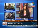 Aecio Neves emite sufragio en elecciones de Brasil