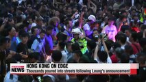 Hong Kong's chief executive warns protesters to clear out