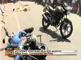 Piura: Dos personas pierden la vida cuando se dirigían a votar