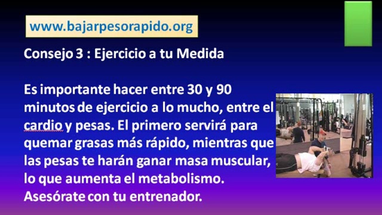 Consejos prácticos para bajar peso