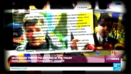 WEB NEWS - Ukrainians throw politicians in the trash