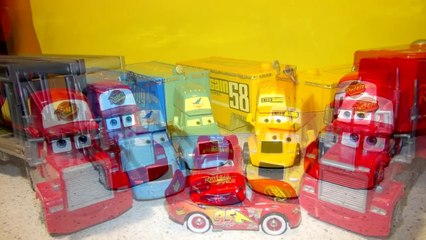 Pixar Cars The Haulers with Mack, King Hauler, and Octane Gain Hauler  a retro re upload from 2010