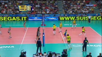 BRAZIL 3X0 USA SET 3 - VOLLEYBALL WOMEN'S WORLD CHAMPIONSHIP ITALY 2014