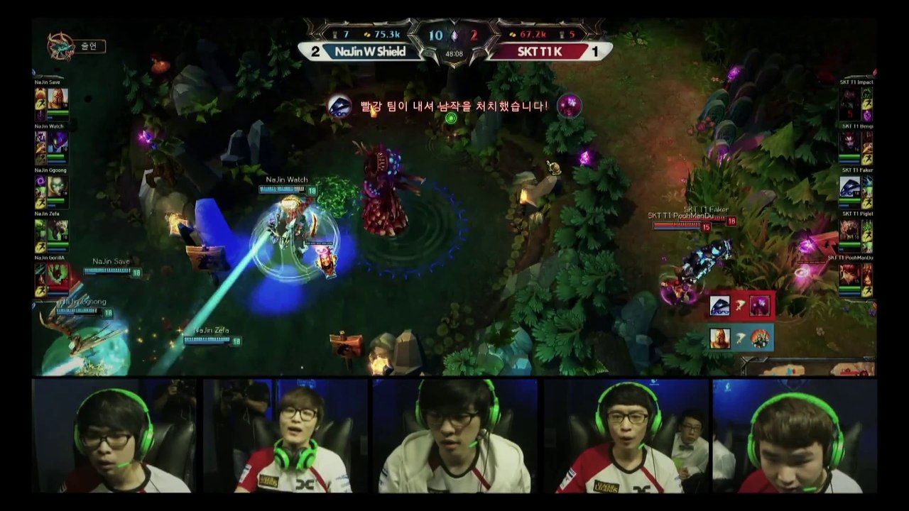 Najin White Shield reaction to Faker stunning Baron steal