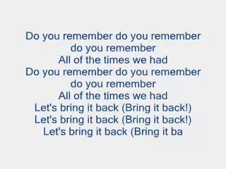 do u remember jay sean with lyrics