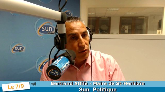 SUN Politique lundi 6 octobre : Bertrand Affilé - Maire de Saint-Herblain et vice-président en charge des déplacements et des transports publics à Nantes Métropole