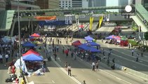 کاهش تعداد معترضان با پایان ضرب الاجل دولت محلی هنگ کنگ