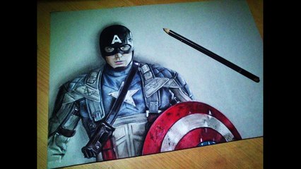 Dessin réaliste : Captain america