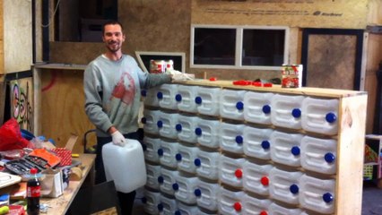 How to make an upcycled plastic bottle drawer system.