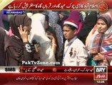People celebrate Eid in Inqilab March