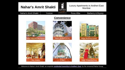 Residential Property in Andheri East Mumbai at Nahar's Amrit Shakti